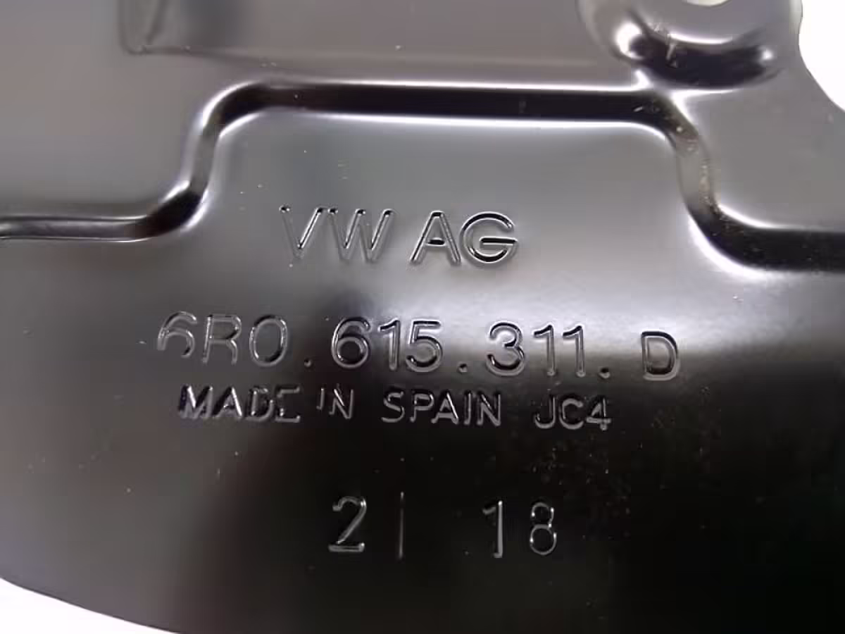 6R0615311D - Cover plate for brake disc 288 mm; front left [7/8]