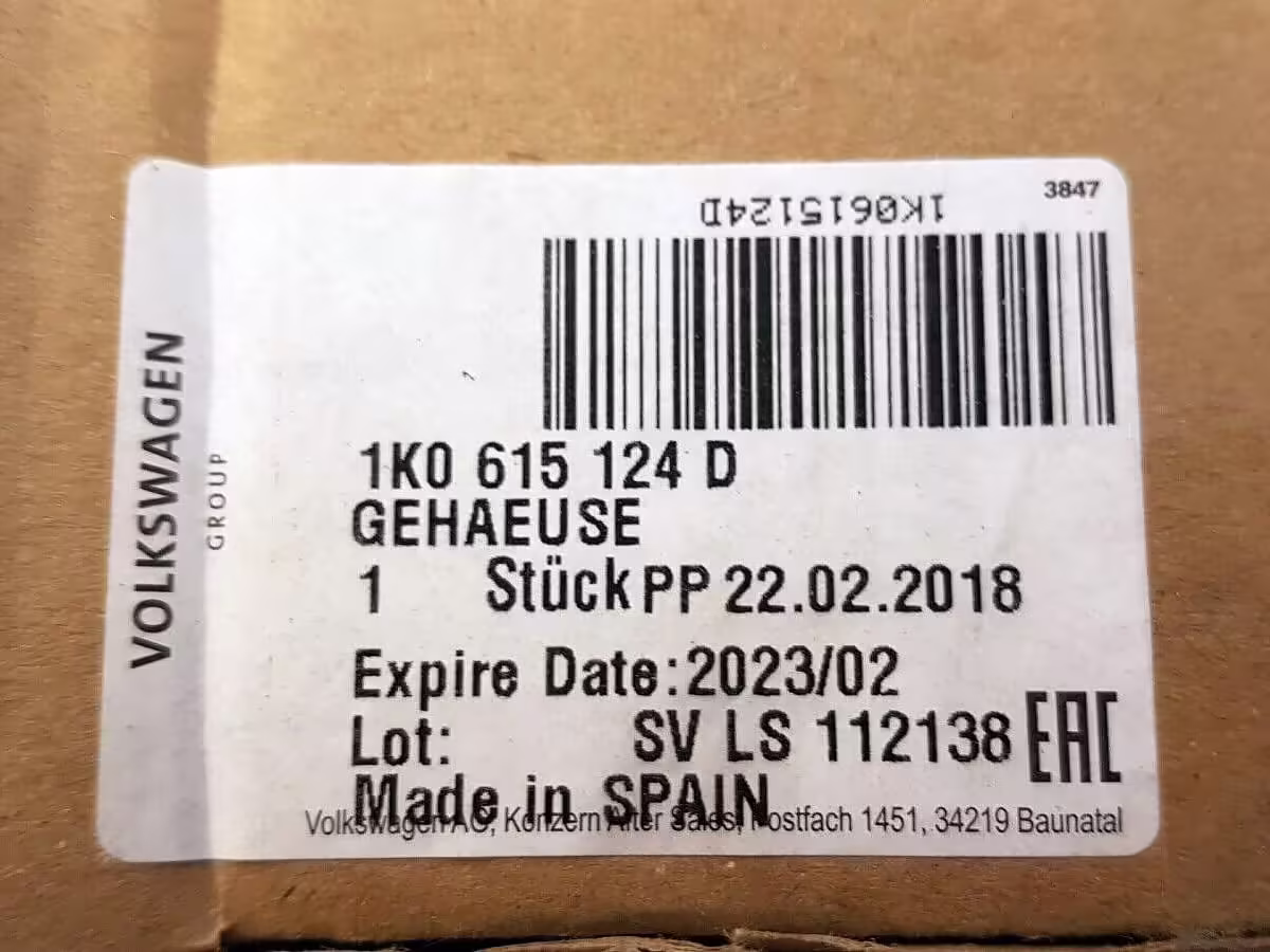 1K0615124D - Korpus zacisku hamulcowego ⌀256 v1; prawy [4/9]