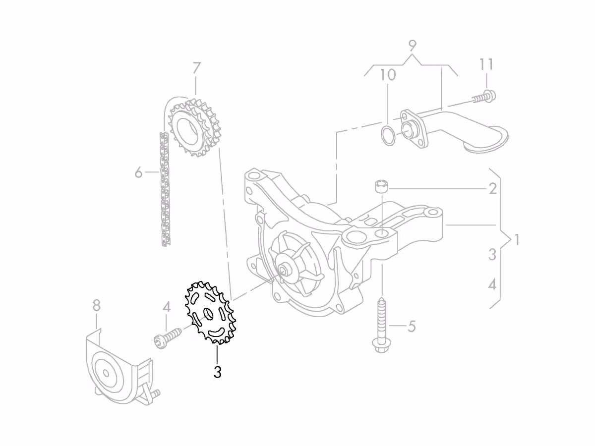 03F115121B - Kettenrad; 1.2 TSI [2/16]