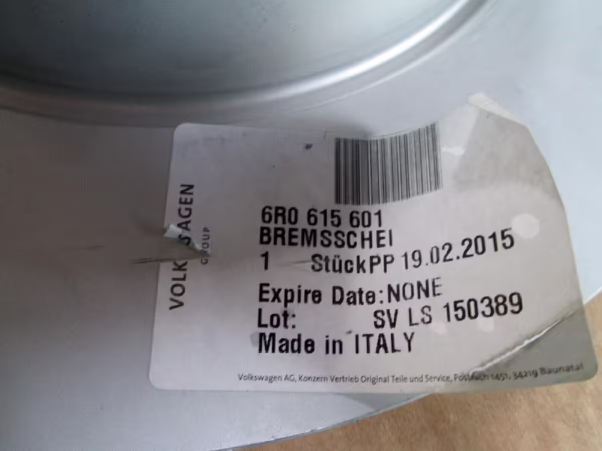 6R0615601B - Brake disc; rear ⌀272mm (solid) [2/8]