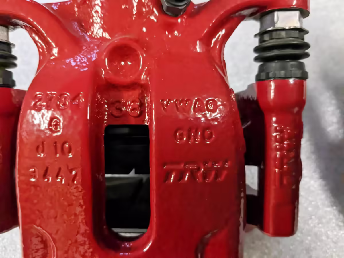 8X0615424A - Brake calliper housing; rear, right, red [5/10]