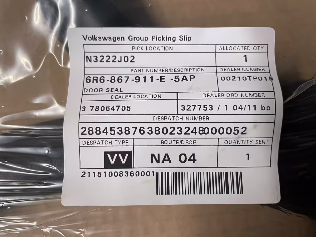 6R6867911E5AP - Türdichtung; innen [10/10]