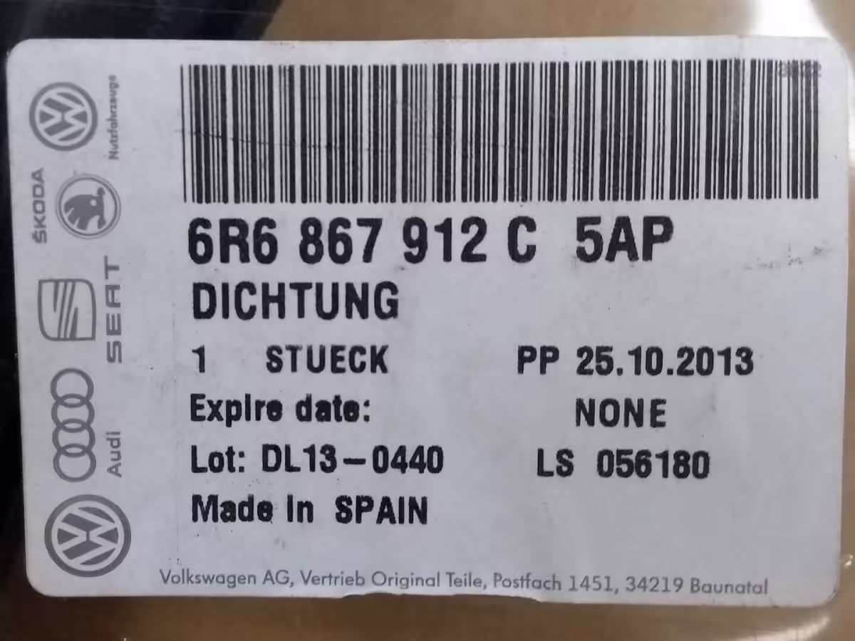 6R6867912C5AP - Türdichtung; innen [12/12]