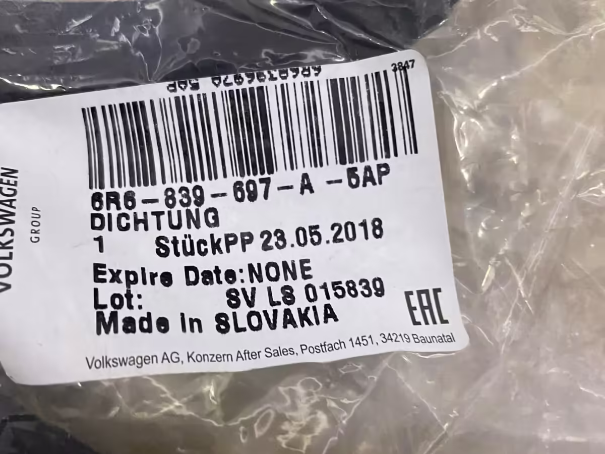6R6839697A5AP - Türdichtung; außen [8/13]