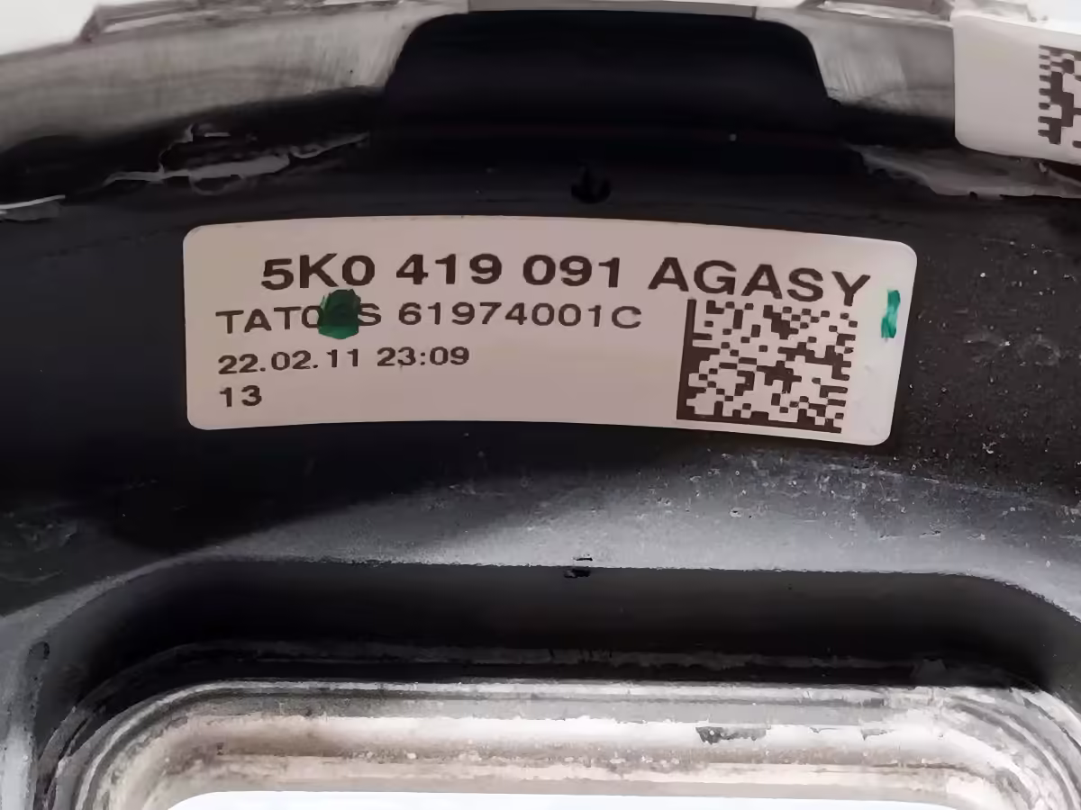 5K0419091AGASY - Kierownica wielofunkcyjna (skóra); czarny/czerwony [7/8]