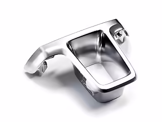Untere Lenkradabdeckung; Aluminium