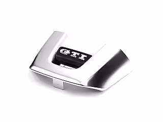 Lenkradplakette; Aluminium/Titan schwarz
