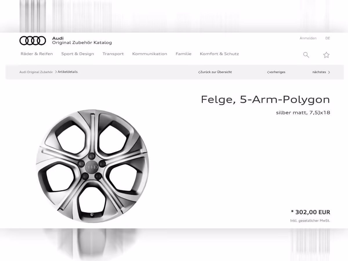 8X0071498BQW8 - Alloy wheel 18"; 5-spokes [18/18]