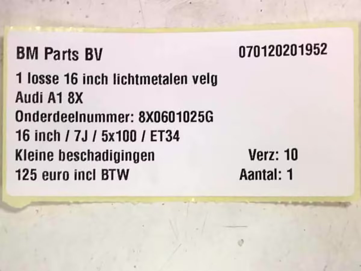 8X0601025BB - 16" Leichtmetallrad [18/18]