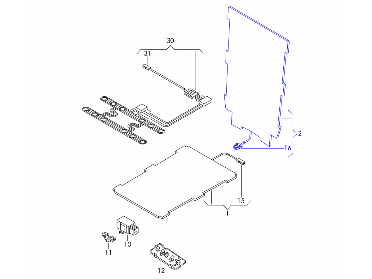 6R0963557D - Heizelement für die Rückenlehne [3/17]