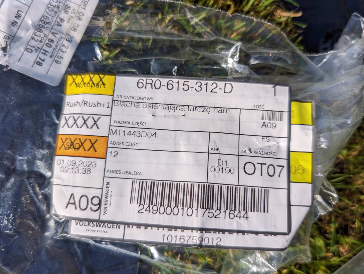 6R0615312D  - Brake disc cover plate [5/6]